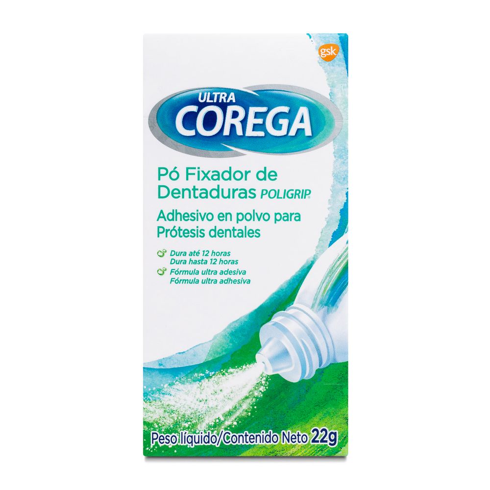 Ultra Corega - Adhesivo Dental Polvo 22 gr Sin Sabor