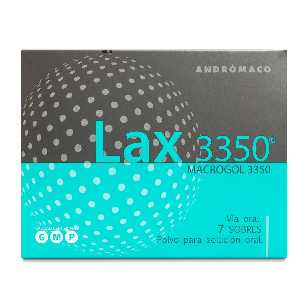 Lax 3350 - Macrogol Sachet 17 gr (c/u) Polvo Solución Oral 1 Caja 7 Sachet