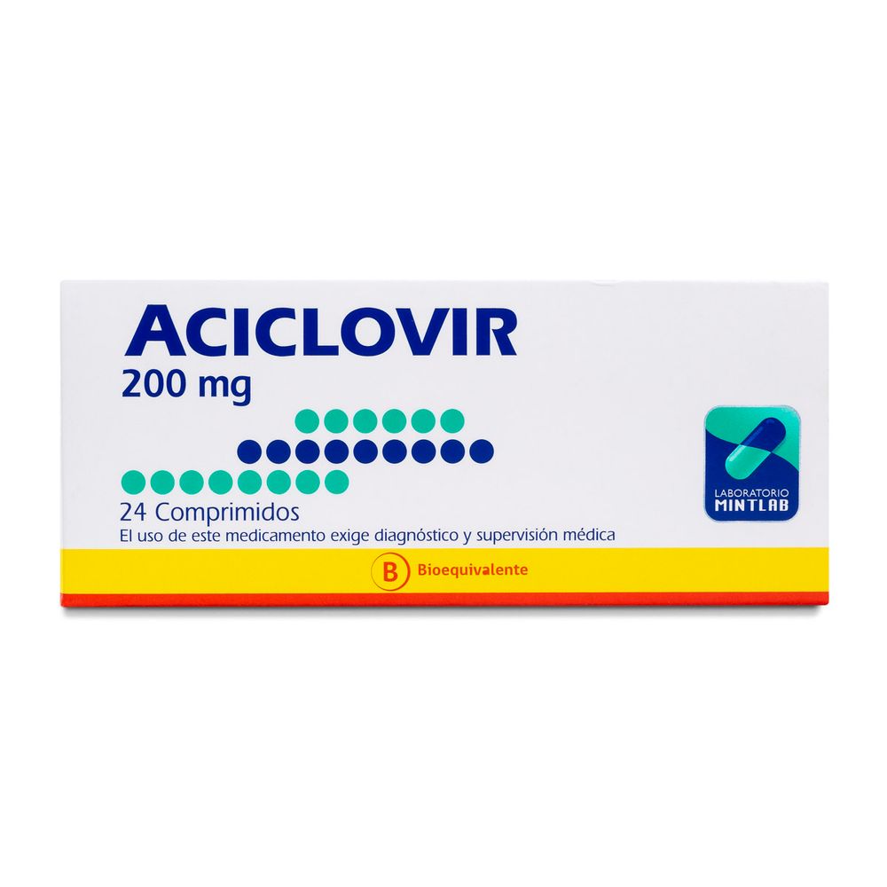 Aciclovir 200 mg 24 Comprimidos