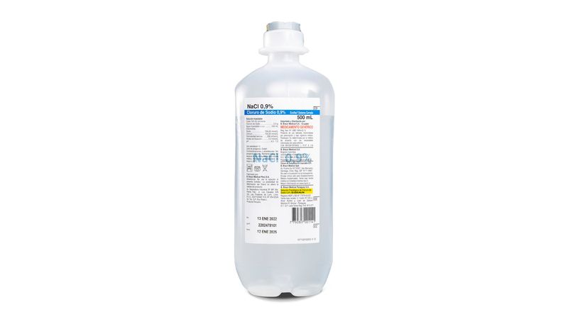 Cloruro De Sodio 0.9% Solución Inyectable 500 Ml