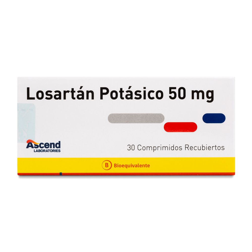 Losartán Potásico 50 mg 30 Comprimidos Recubiertos