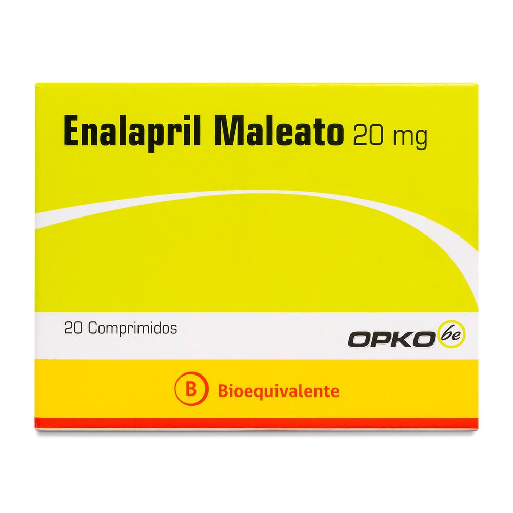 Enalapril Maleato 20 mg - 20 Comprimidos