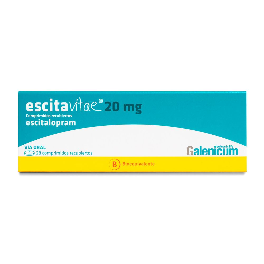 Escitavitae - Escitalopram 20 mg - 28 Comprimidos Recubiertos
