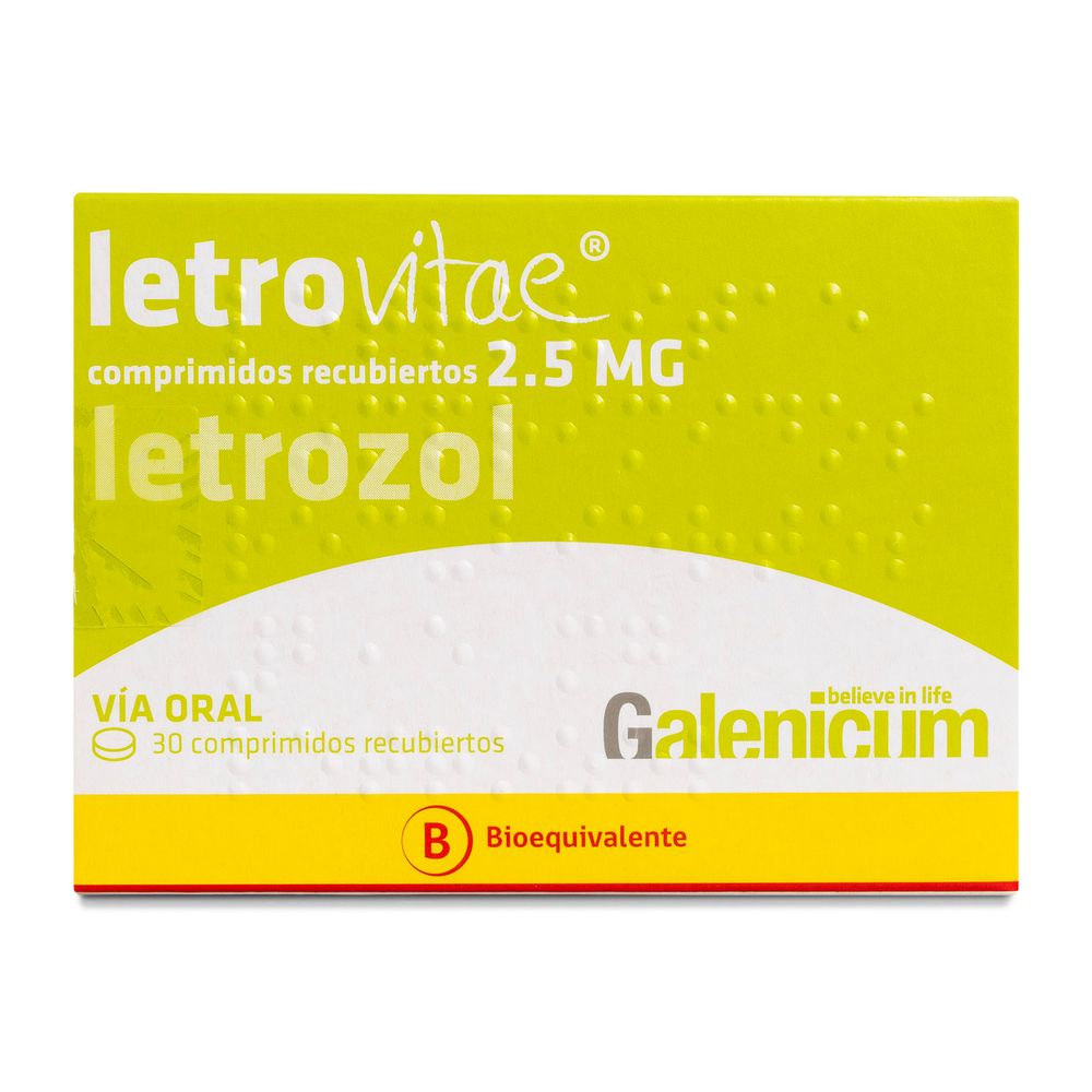 Letrovitae - Letrozol 2.5 Mg - 30 Comprimidos Recubiertos
