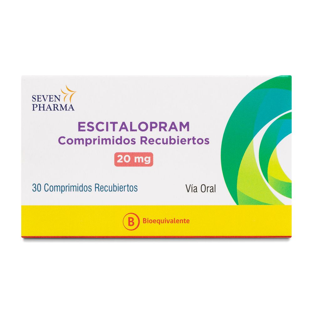 Escitalopram 20 mg - 30 Comprimidos Recubiertos