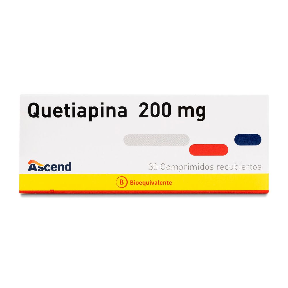 Quetiapina 200 Mg - 30 Comprimidos Recubiertos