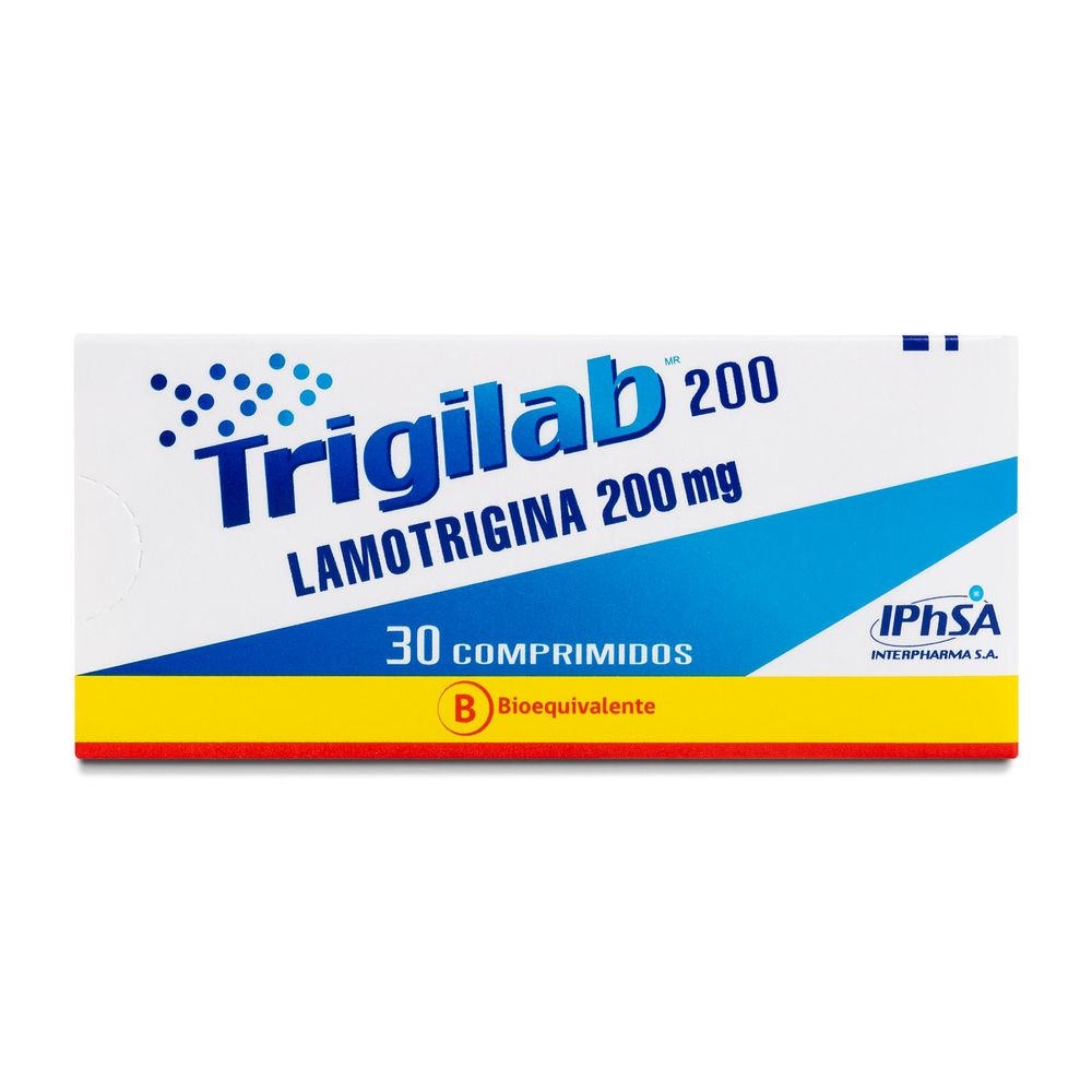Trigilab - Lamotrigina 200 mg - 30 Comprimidos