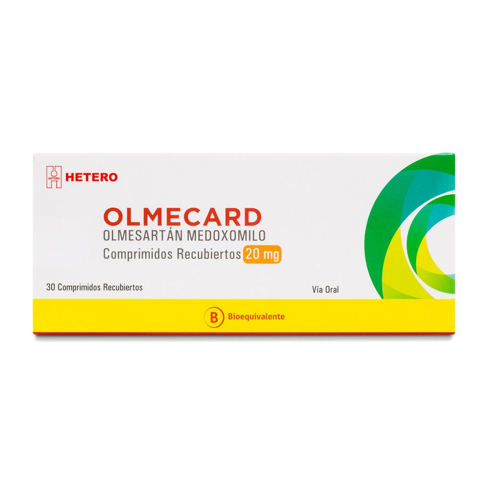 Olmecard - Olmesartán Medoxomilo 20 mg - 30 Comprimidos Recubiertos