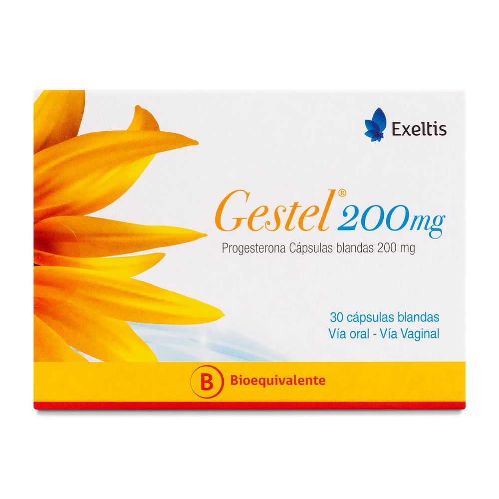 Gestel Progesterona 200 Mg - 30 Cápsulas Blandas