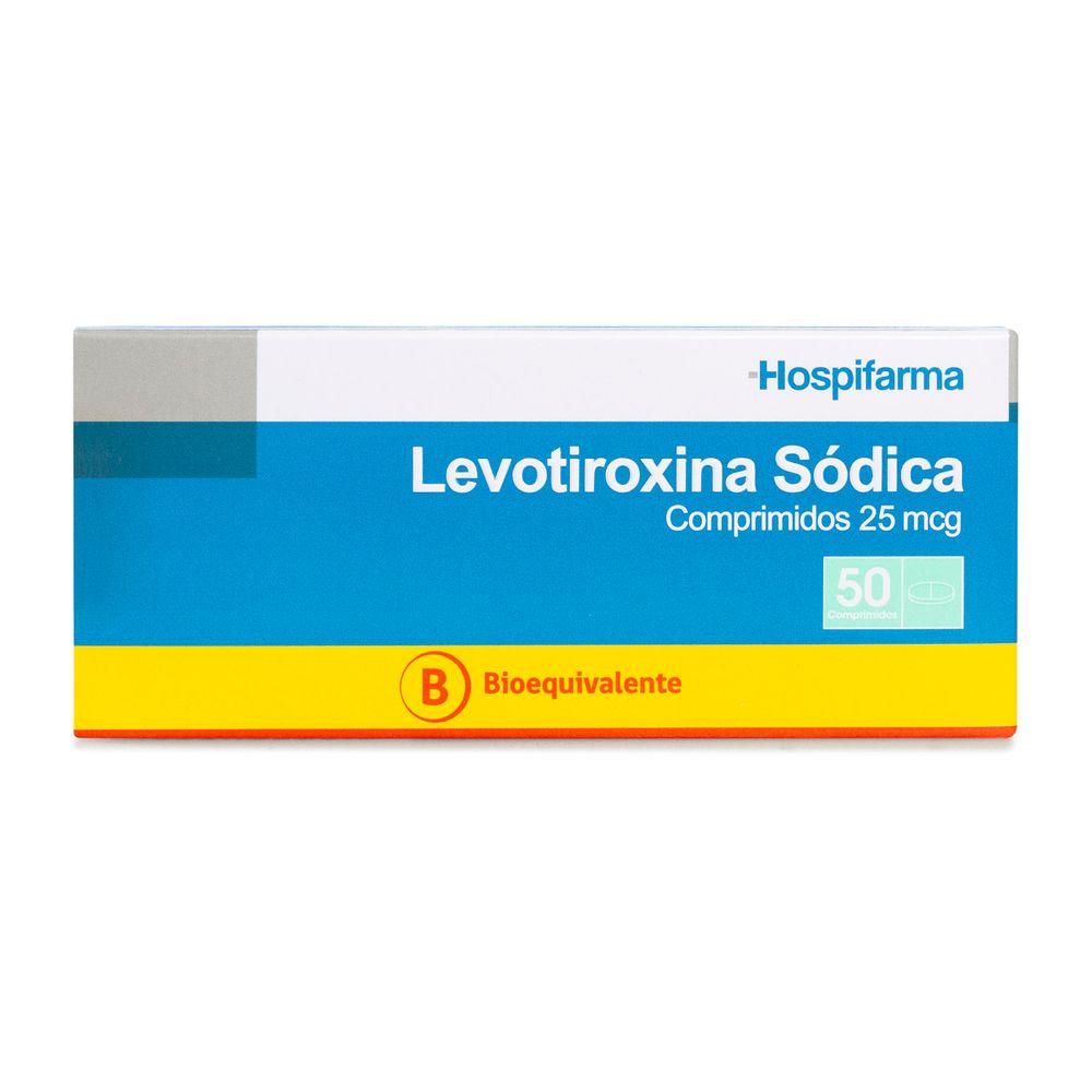 Levotiroxina Sódica 25 mcg - 50 Comprimidos