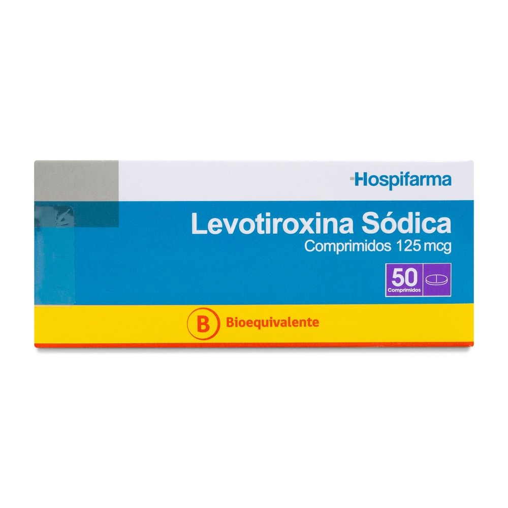 Levotiroxina Sodica 125 Mcg - 50 Comprimidos