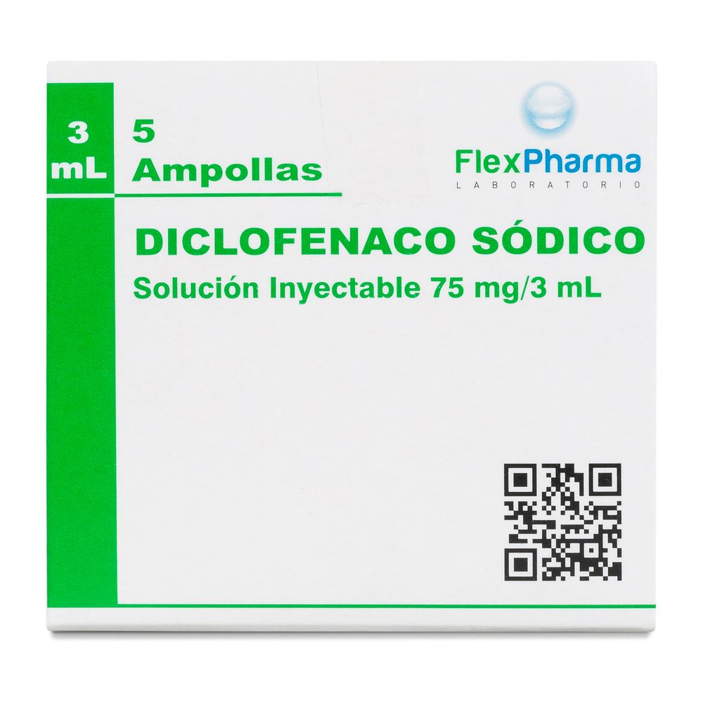 Diclofenaco Sódico 75 mg / 3ml Solucion Inyect