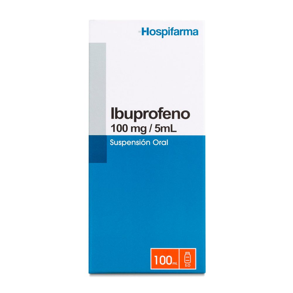 Ibuprofeno 100 mg / 5 ml Suspención