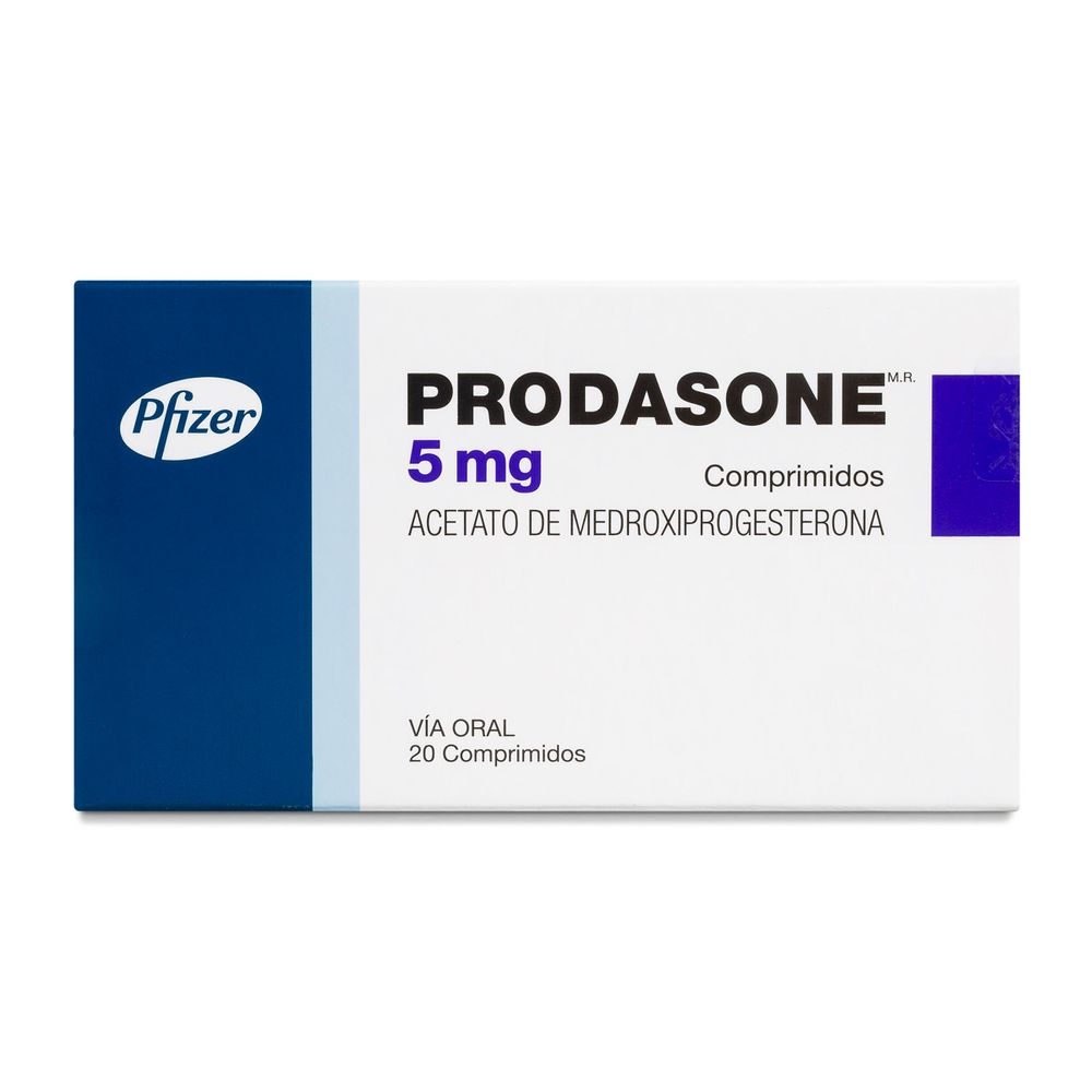 Prodasone - Medroxiprogesterona Acetato 5 Mg - 20 Comprimidos