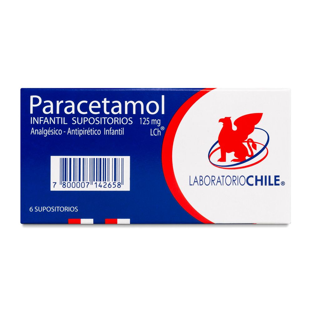 Paracetamol 125 mg 6 Supositorios