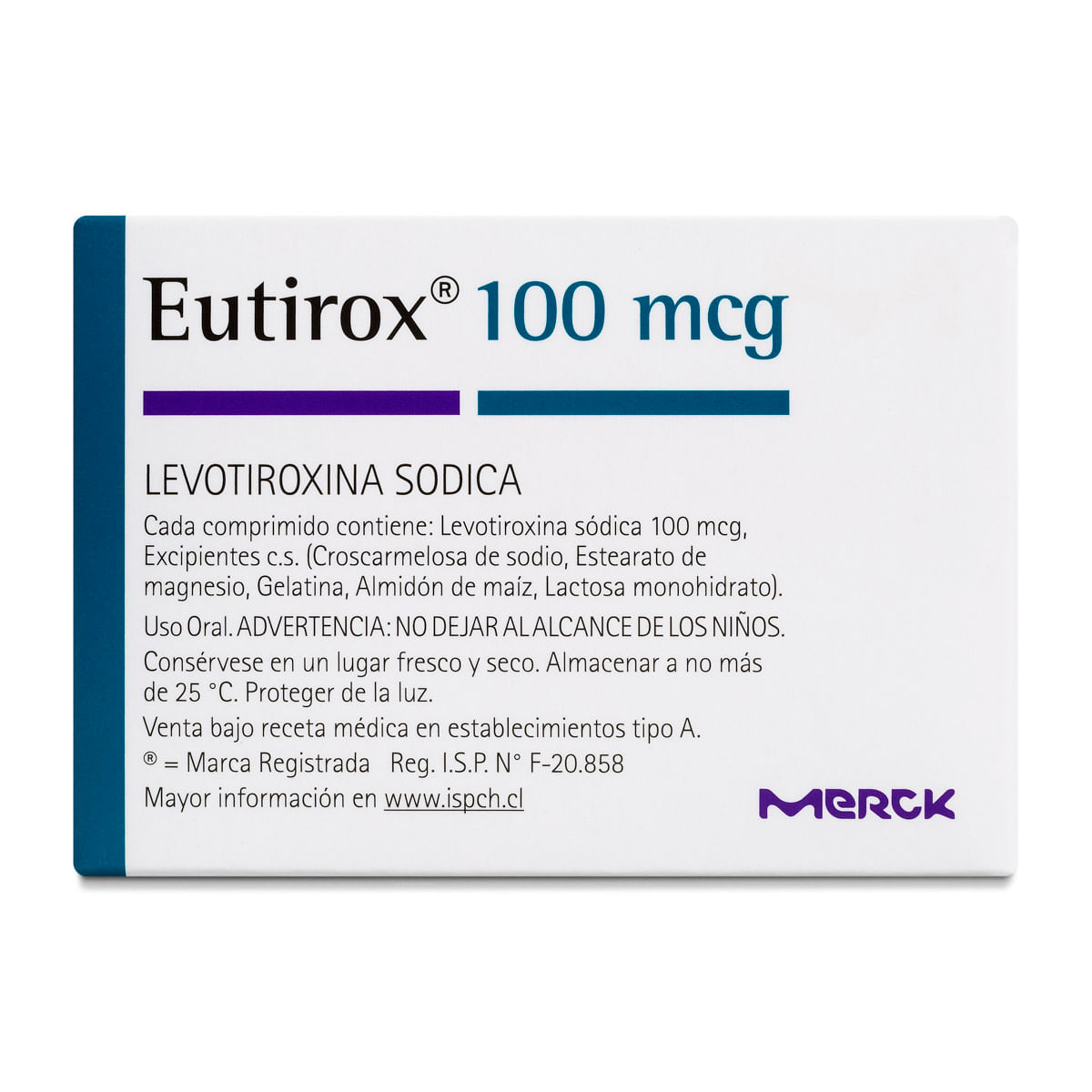 Eutirox 100 Levotiroxina 100 Mcg 50 Comprimidos