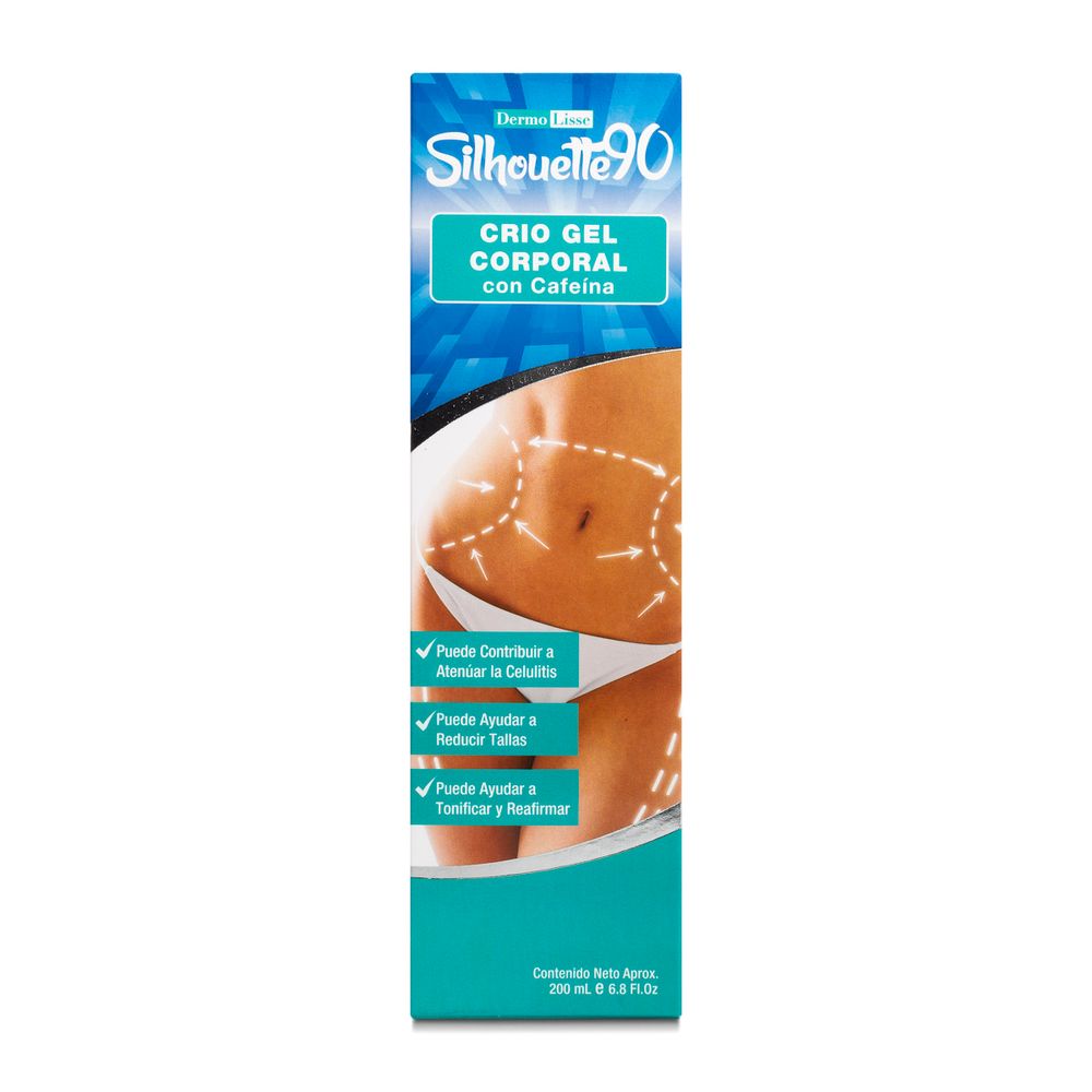 Dermolisse, Silhouette 90, Crio Gel Reductor Con Cafeína