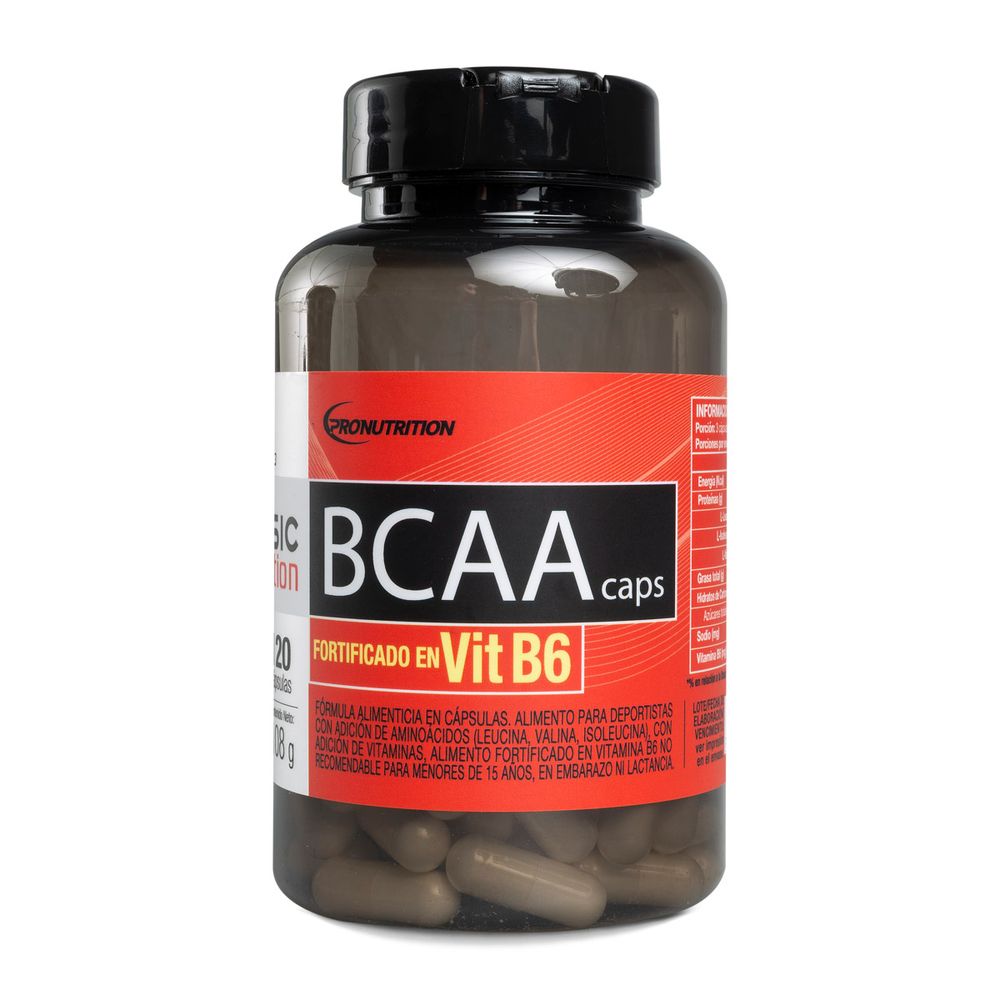 Pronutrition - Bcaa Vit B6 - Aminoácidos Esenciales Frasco 120 Cápsulas