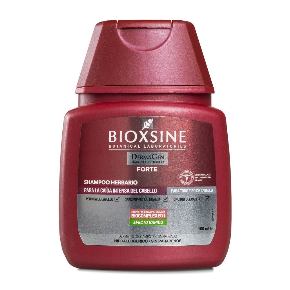 Bioxsine Dermagen Forte Herbal Shampoo For Intensive Hair Loss Anticaída 100 ml