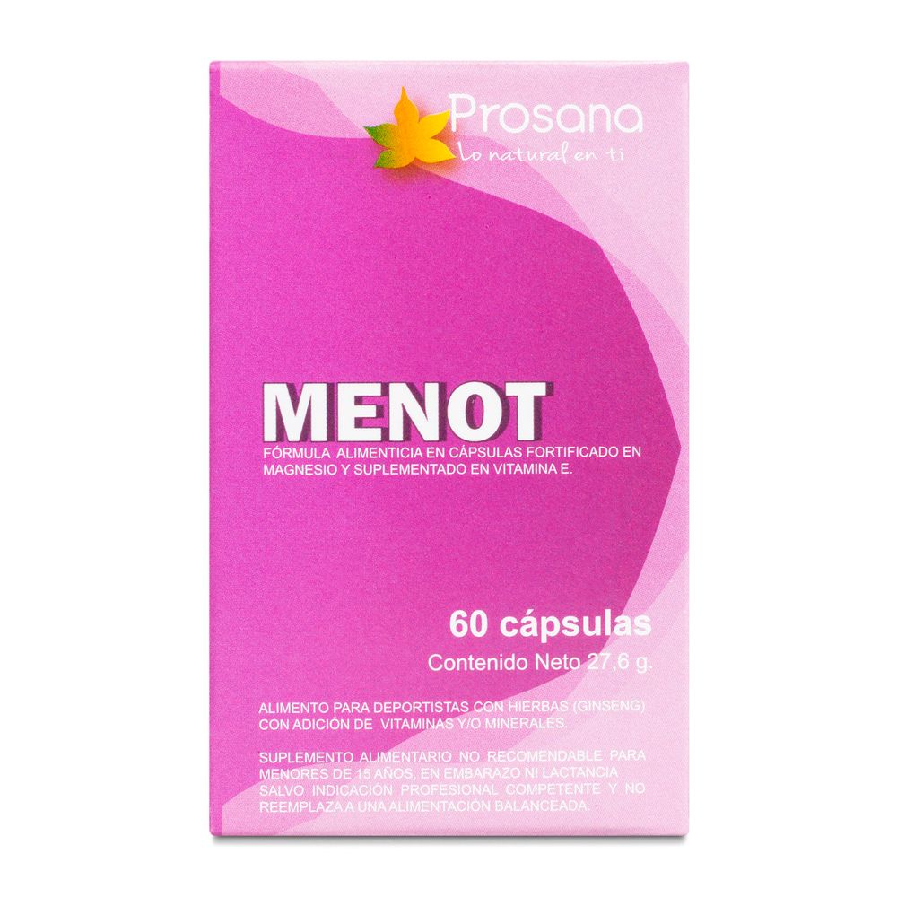 Menot - Ginseng Rojo / Lecitina De Soya / Vitamina E / Magnesio - 60 Cápsula