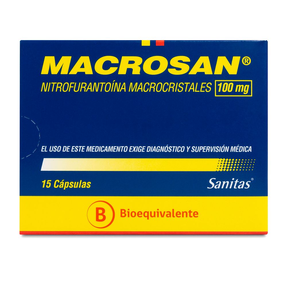 Macrosan - Nitrofurantoína 100 Mg - 15 Cápsulas
