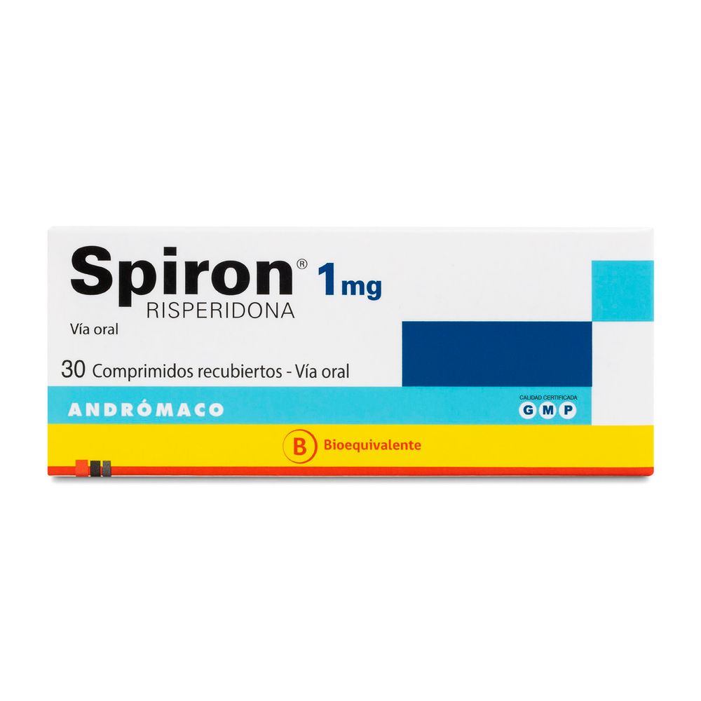 Spiron - Risperidona 1 Mg - 30 Comprimidos Recubiertos