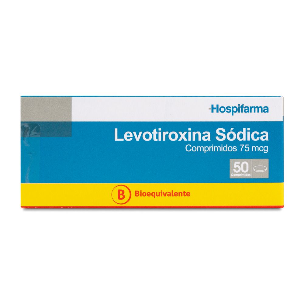 Levotiroxina Sódica 75 Mcg - 50 Comprimidos