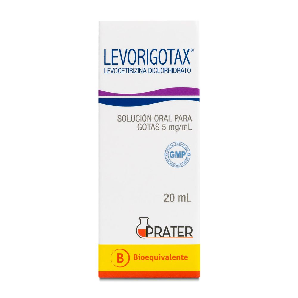 Levorigotax - Levocetirizina Diclorhidrato 5 mg / ml - Gotas 20 ml