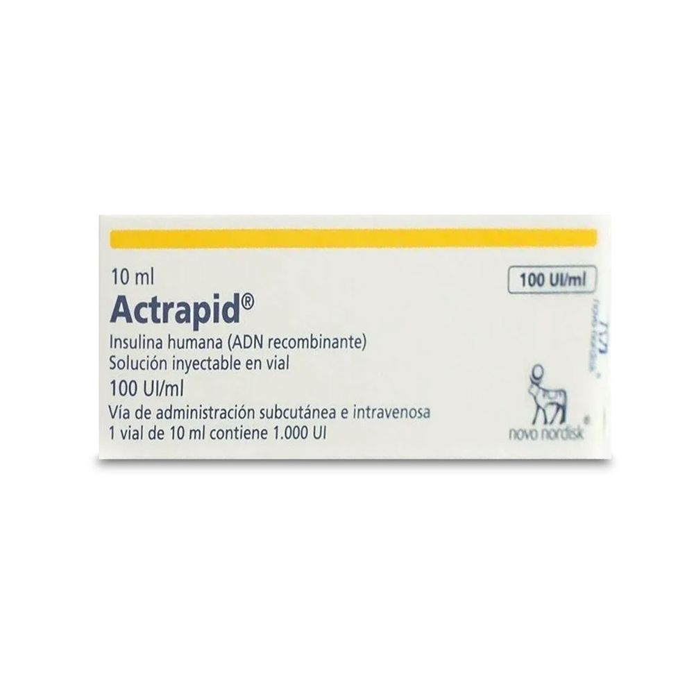 Actrapid - Insulina Humana (Hm) Rapida 100 UI / ml 10 ml Solución Inyectable