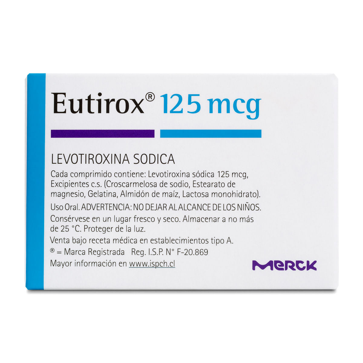 Eutirox 125 Levotiroxina Sódica 125 Mcg 50 Comprimidos Farmacias