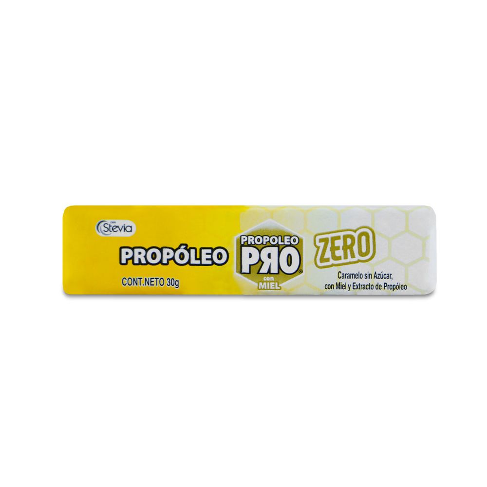Propóleo Pro Zero - Caramelo Libre De Azúcar Sabor Miel Stick 10 Unidades