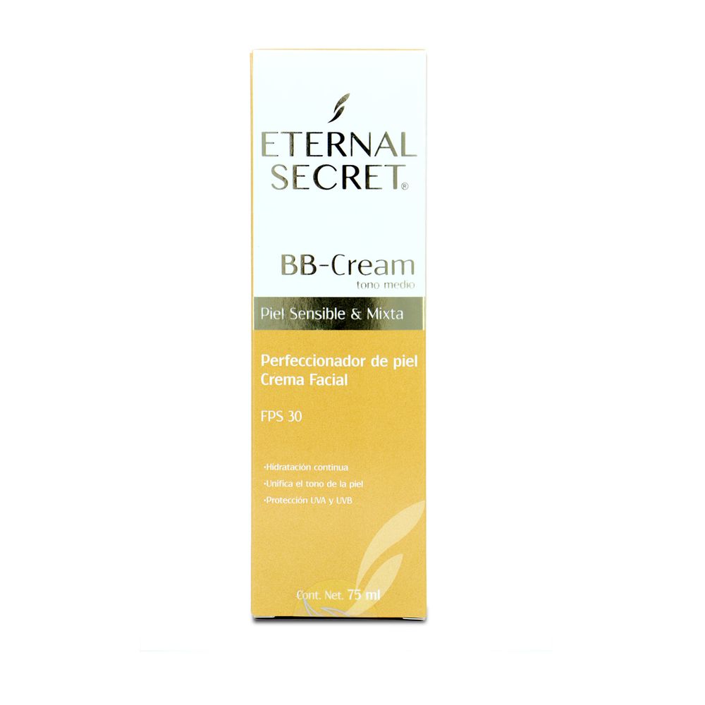 Eternal Secret Bb-Cream Perfecionador De Piel, Crema Facial Spf 30, tono medio