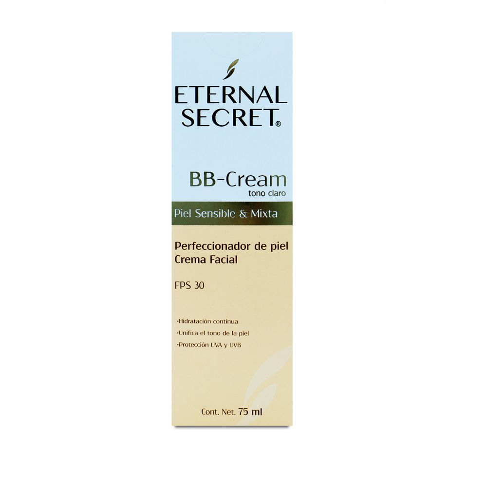 Bb Cream, Perfeccionador en crema facial Spf 30, Eternal Secret, tono claro