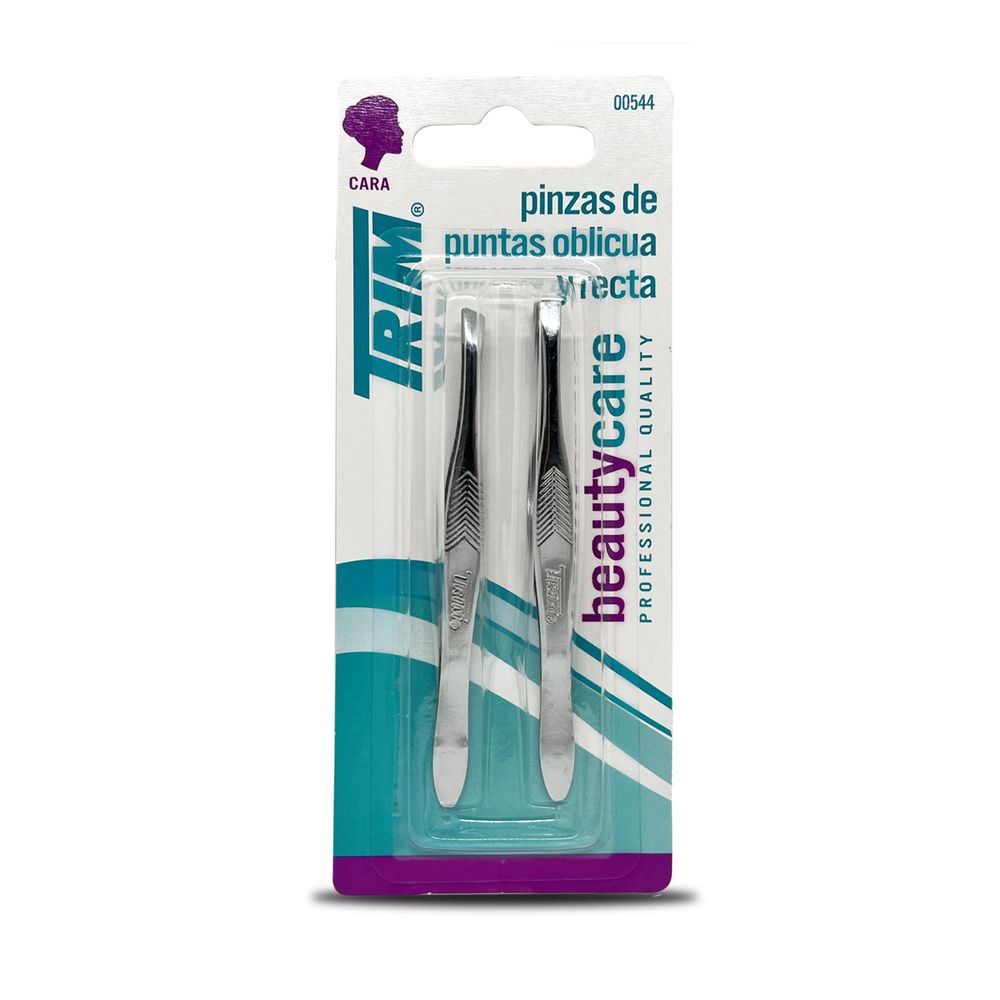Trim - Pinza Para Ceja Recta Y Oblicua - 2 Piezas