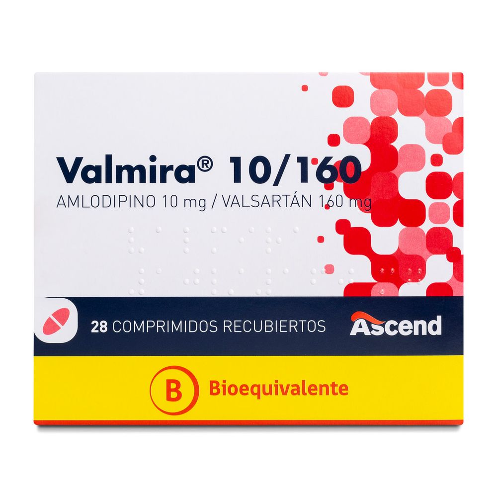 Valmira Amlodipino 10 mg / Valsartán 160 mg Comprimidos Recubiertos