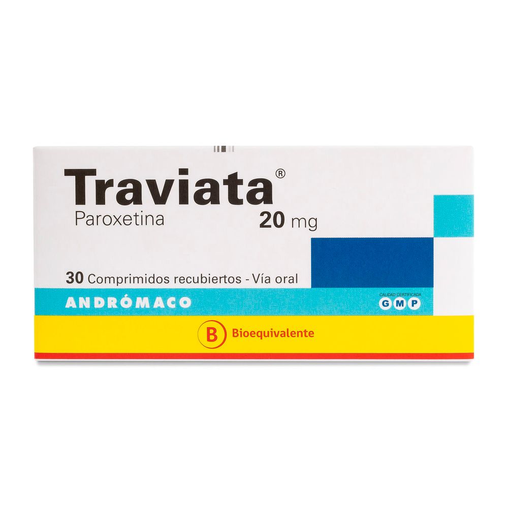 Traviata - Paroxetina 20 mg - 30 Comprimidos Recubiertos