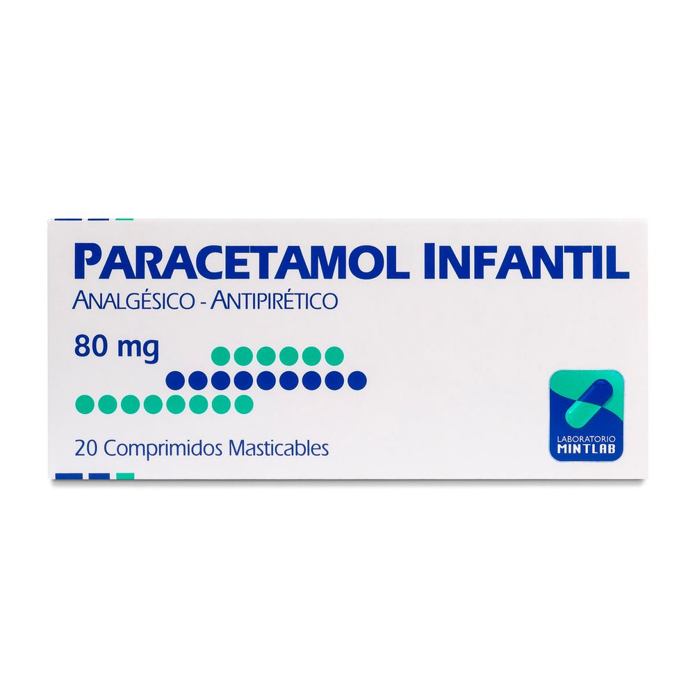 Paracetamol Infantil 80mg 20 Comp Mast