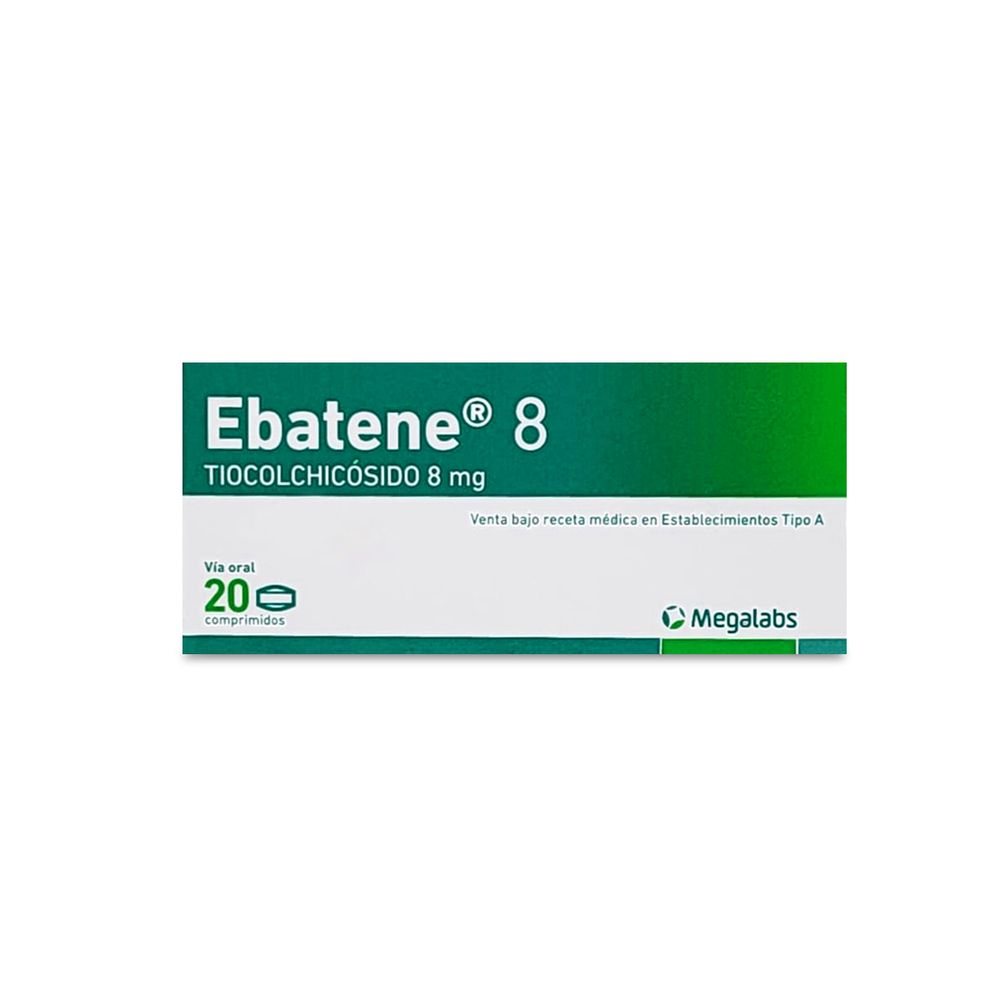 Ebatene 8 - 8 mg (Tiocolchicósido) 20 Comprimidos