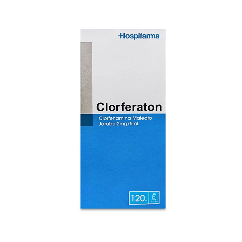 Clorferaton - Clorfenamina 2 mg / 5 ml Jarabe 120 ml