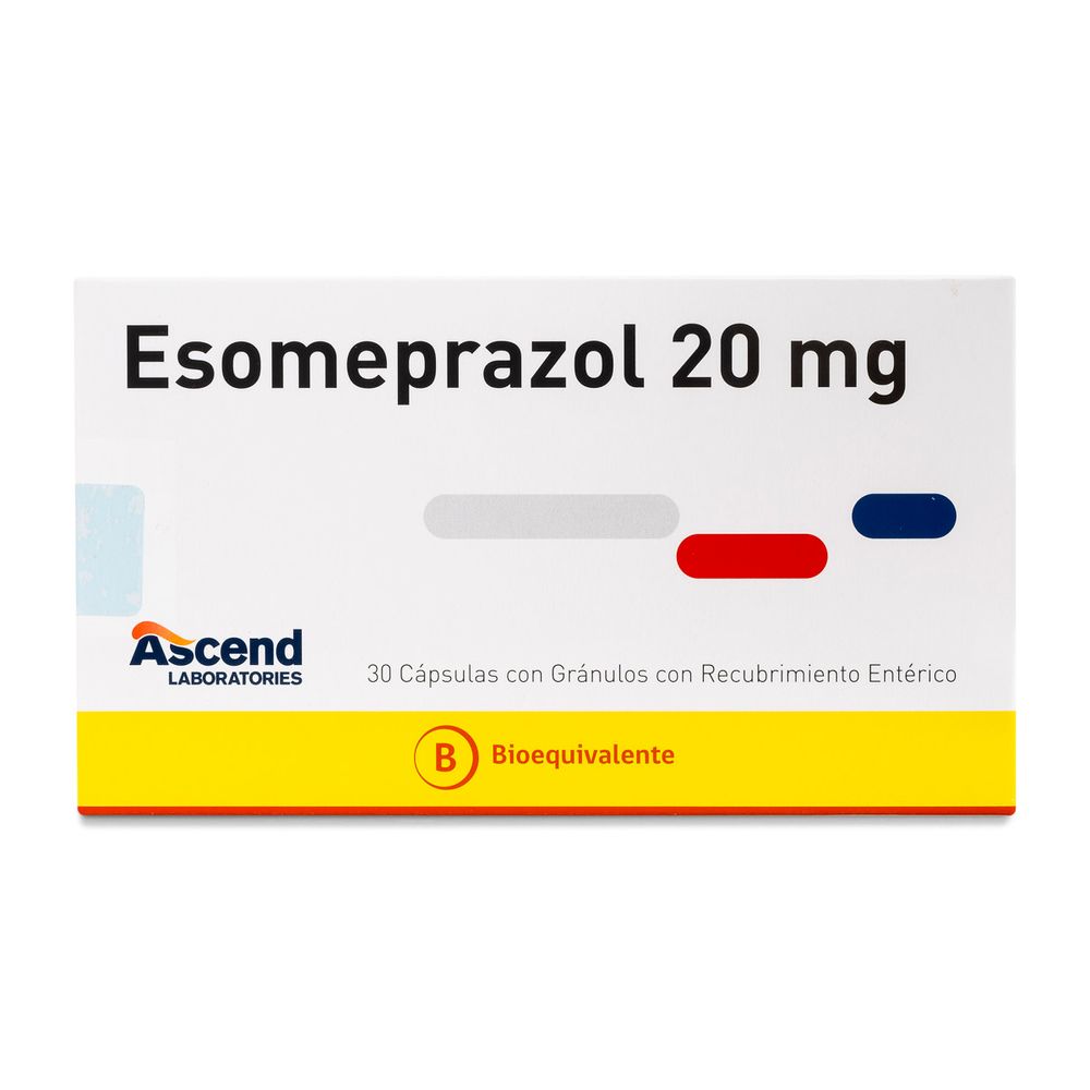 Esomeprazol 20 mg - 30 Cápsulas gr ánulos Recubrimiento Entérico