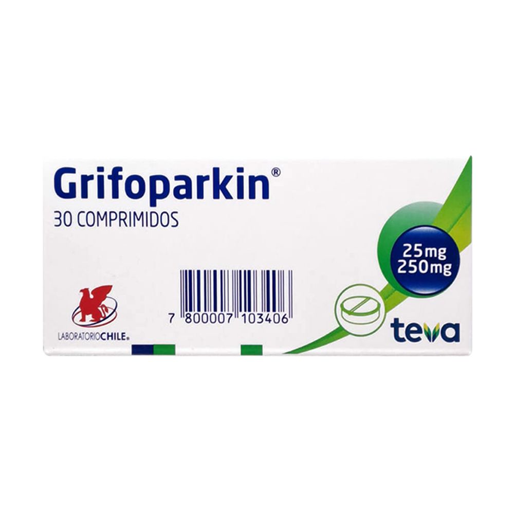 Grifoparkin Levo/Carbi 250/25mg - 30 Comprimidos