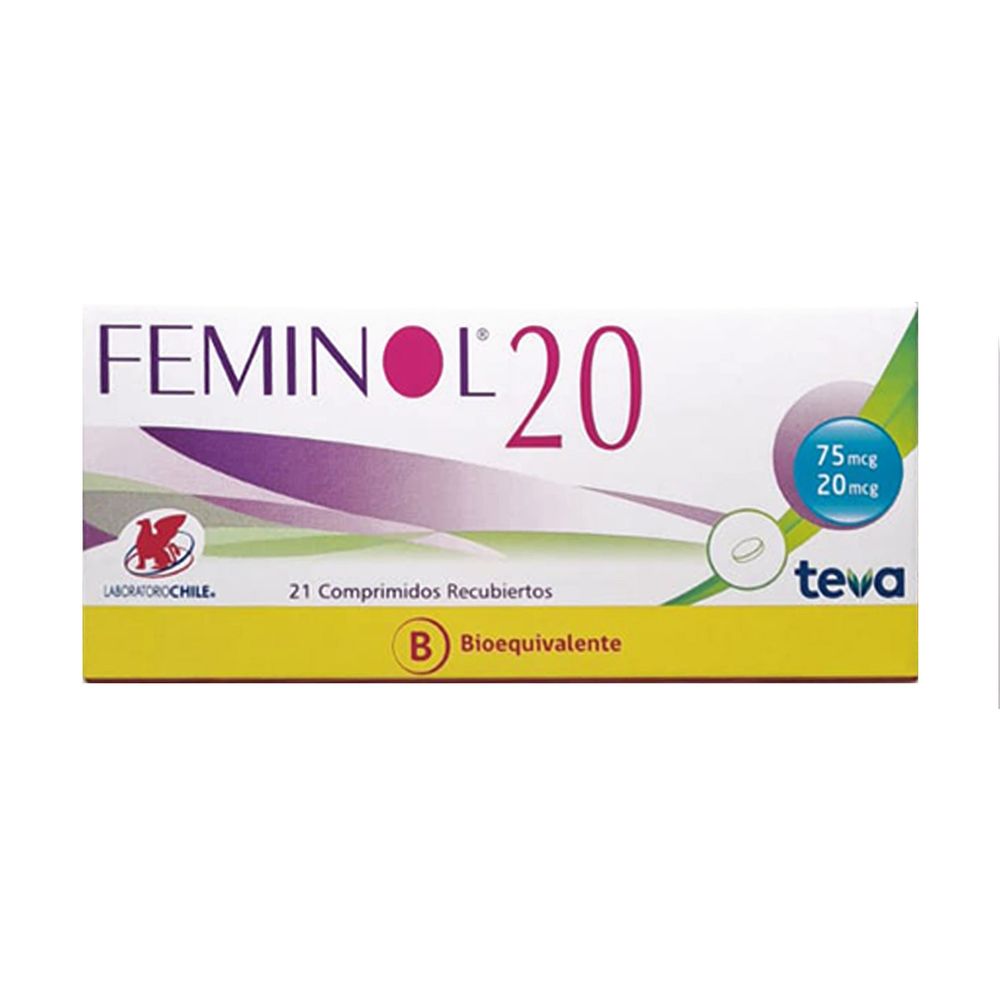 Feminol 20 - 75/20Mcg 21 Comprimidos Rec