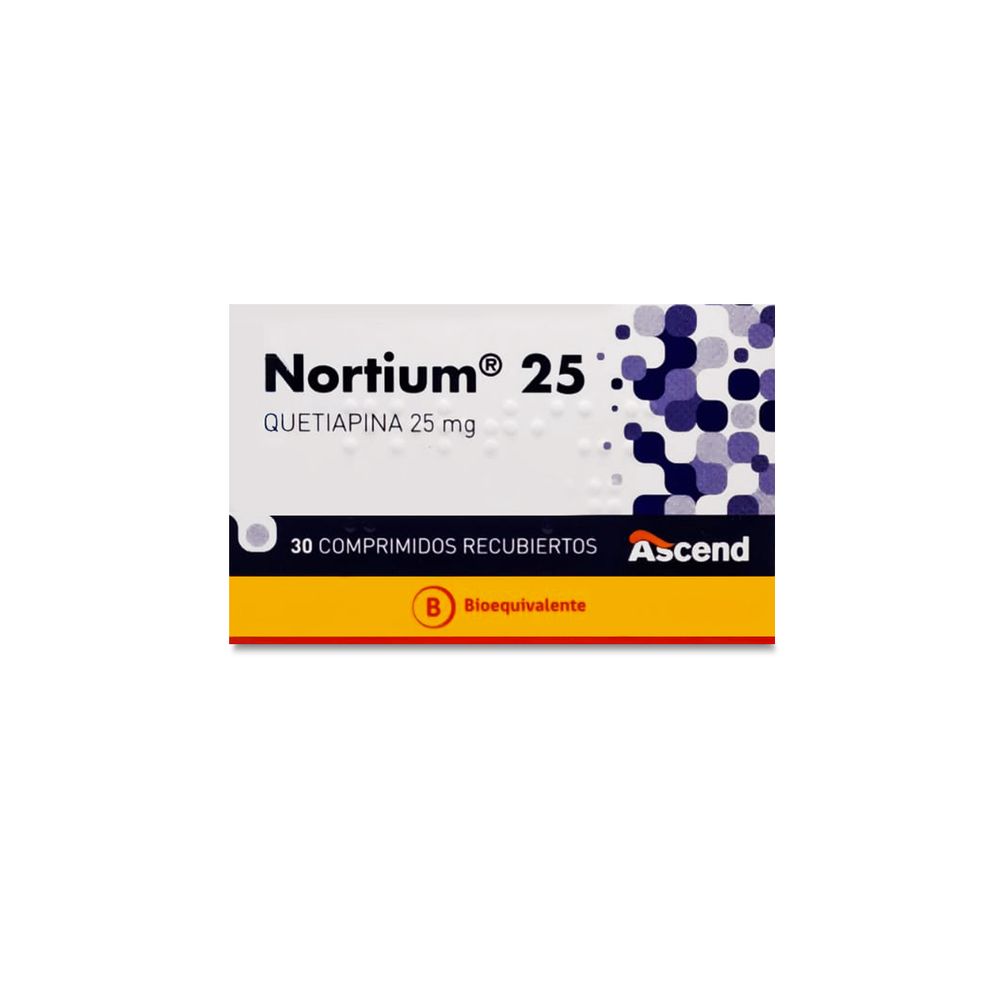 Nortium 25 - Quetiapina 25 mg 30 Comprimidos