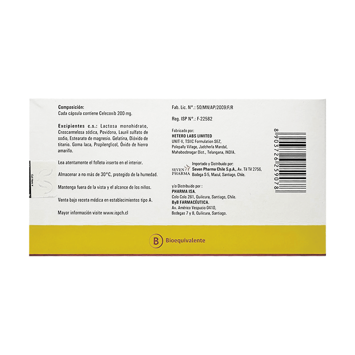 Celerium - Celecoxib 200 mg 10 Cápsulas - Farmacias del Dr. Simi