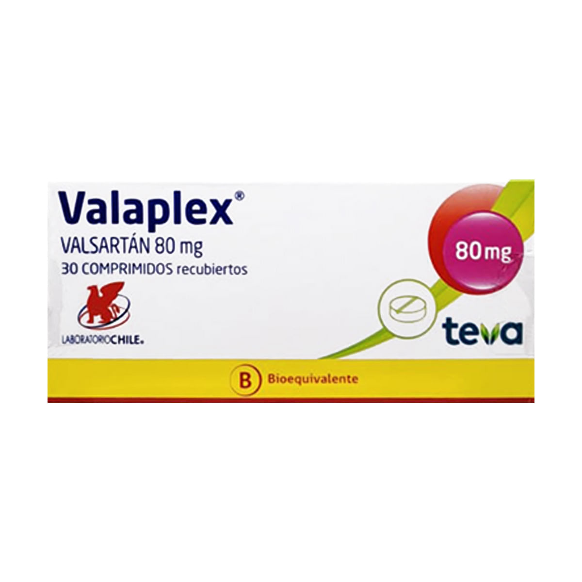 Valaplex valsartan 80 mg 30 comprimidos recubiertos