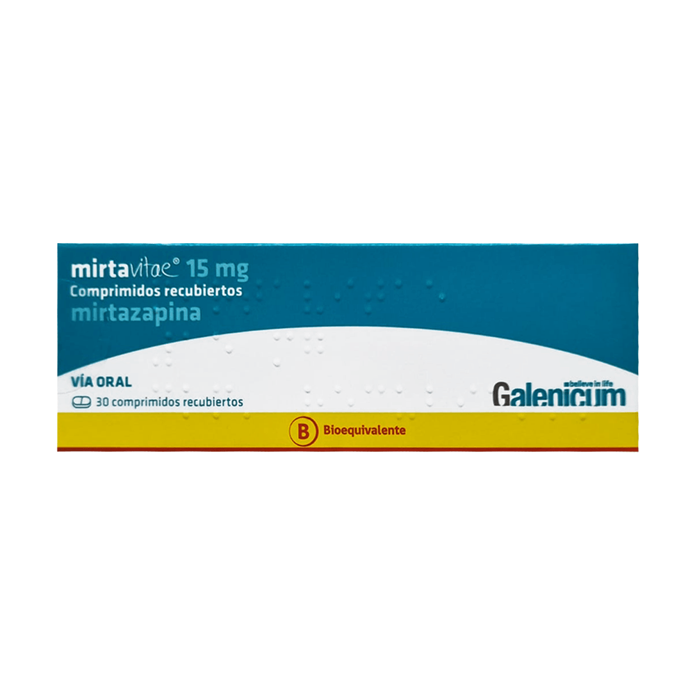 Mirtavitae - Mirtazapina 15 mg 30 Comprimidos Rec