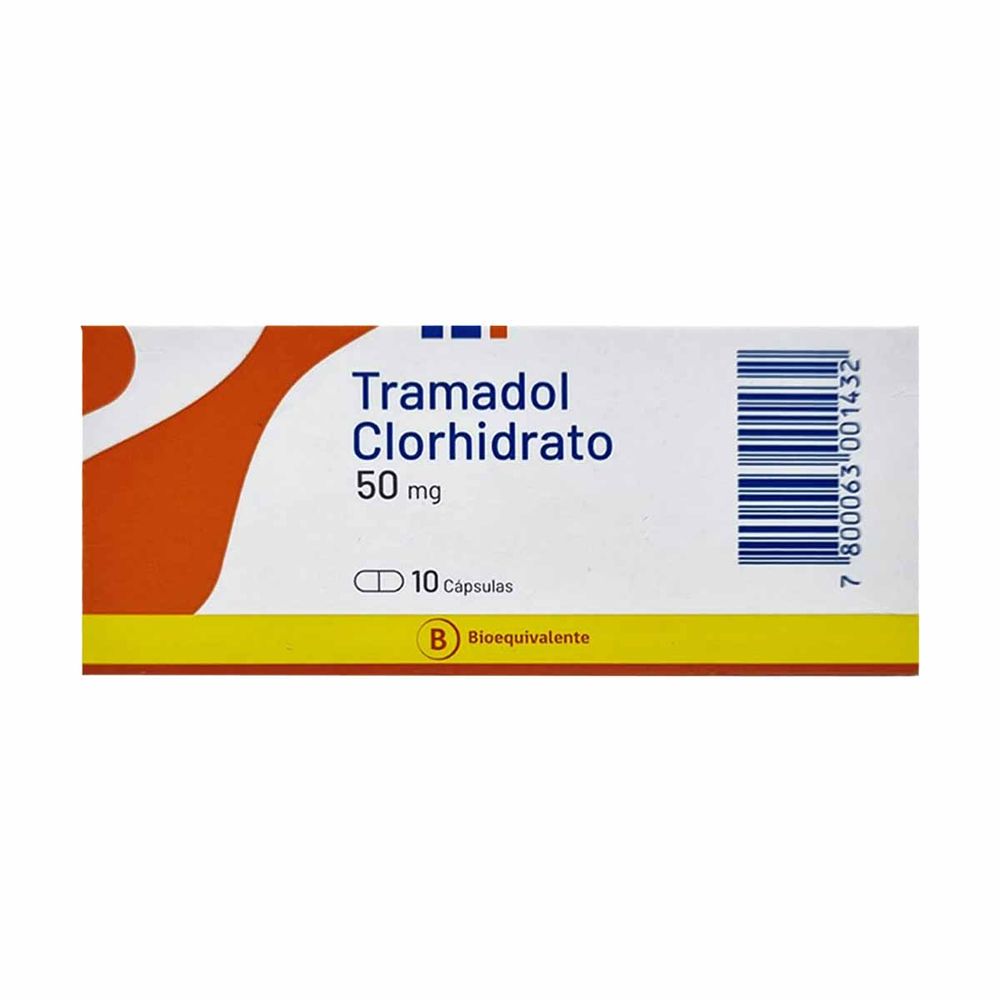 Tramadol Clorhidrato - 50 mg 10 Cápsulas