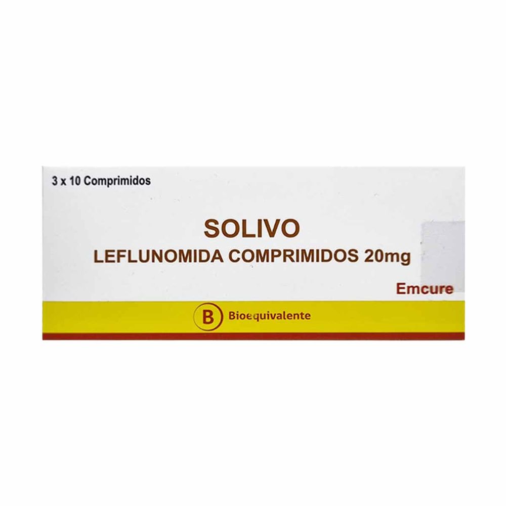 Solivo - Leflunomida 20 mg - 30 comprimidos