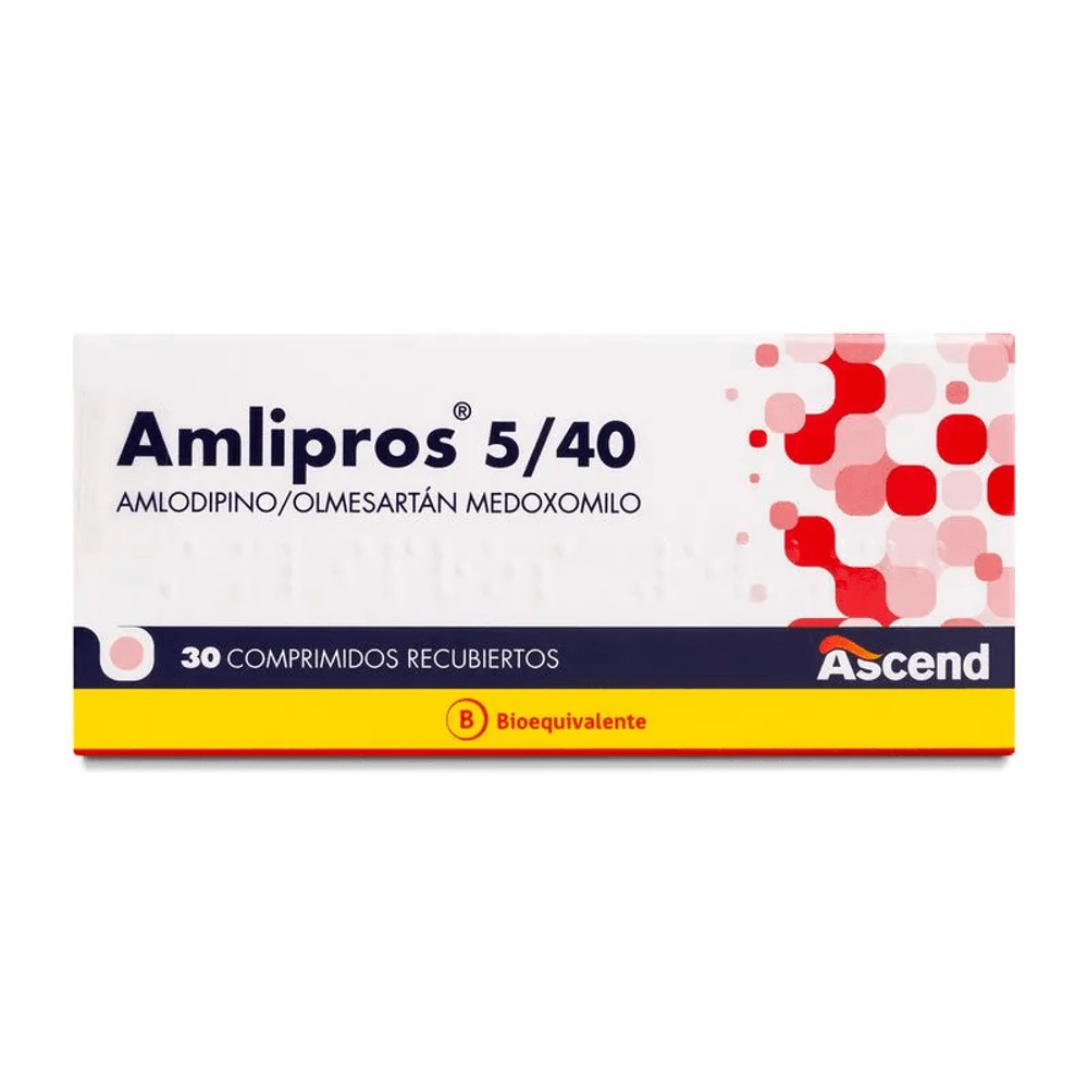 Amlipros - Olmesartán 40 mg / 5 mg Amlodipino Comp Rec