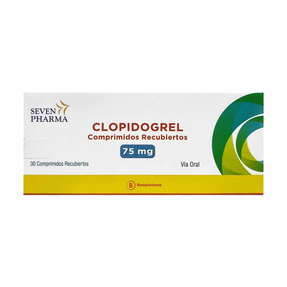 Clopidogrel 75 mg 30 Comprimidos Recubiertos